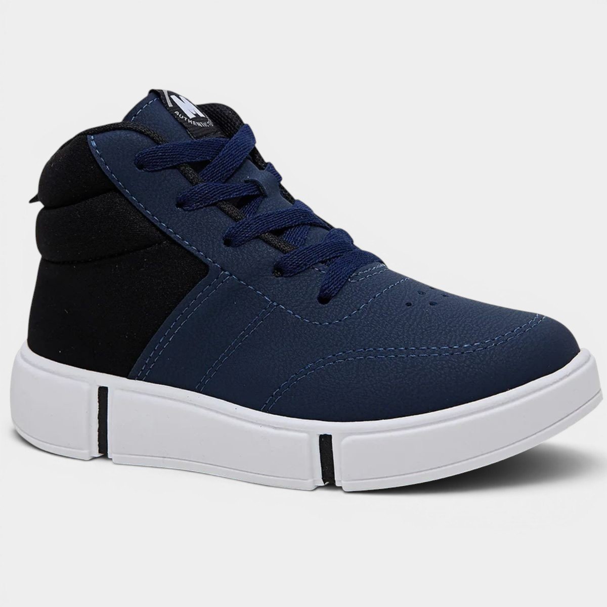 Tênis Infantil Molekinho Casual Cano Médio Menino - Azul Marinho Preto 5