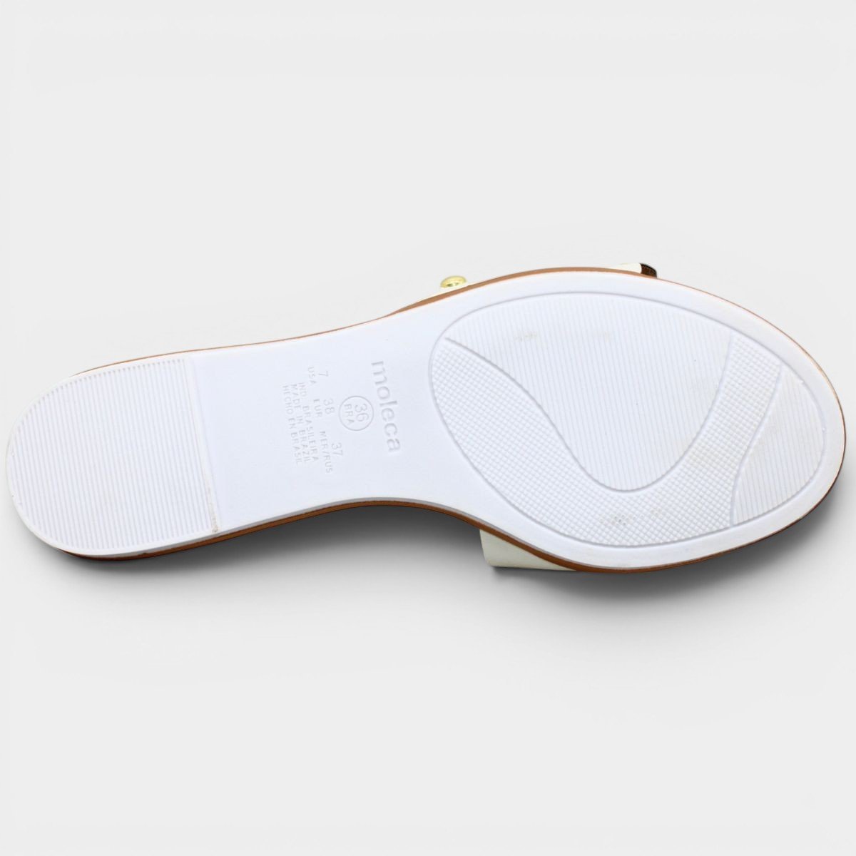 Rasteira Moleca Apliques Metálicos - Branco Branco 5