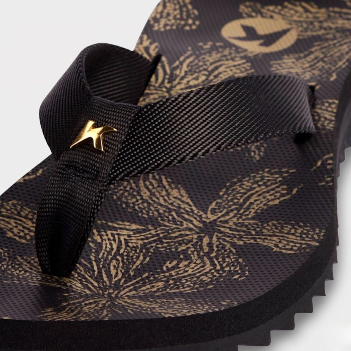 Chinelo Kenner Kyra Slim Estampada Feminino - Preto Cinza 4