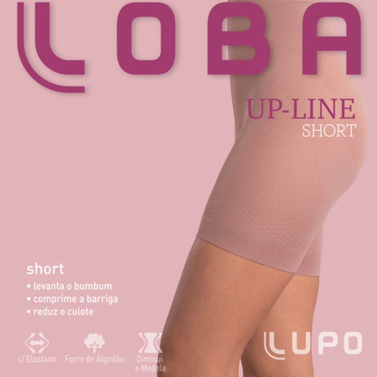 Short Modelador Lupo Feminino - Nude Cinza 1