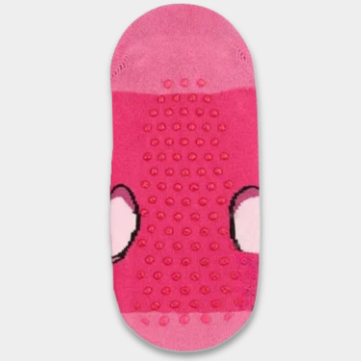 Meia Sapatilha Infantil Lupo Stitch Antiderrapante - Rosa Cinza 3