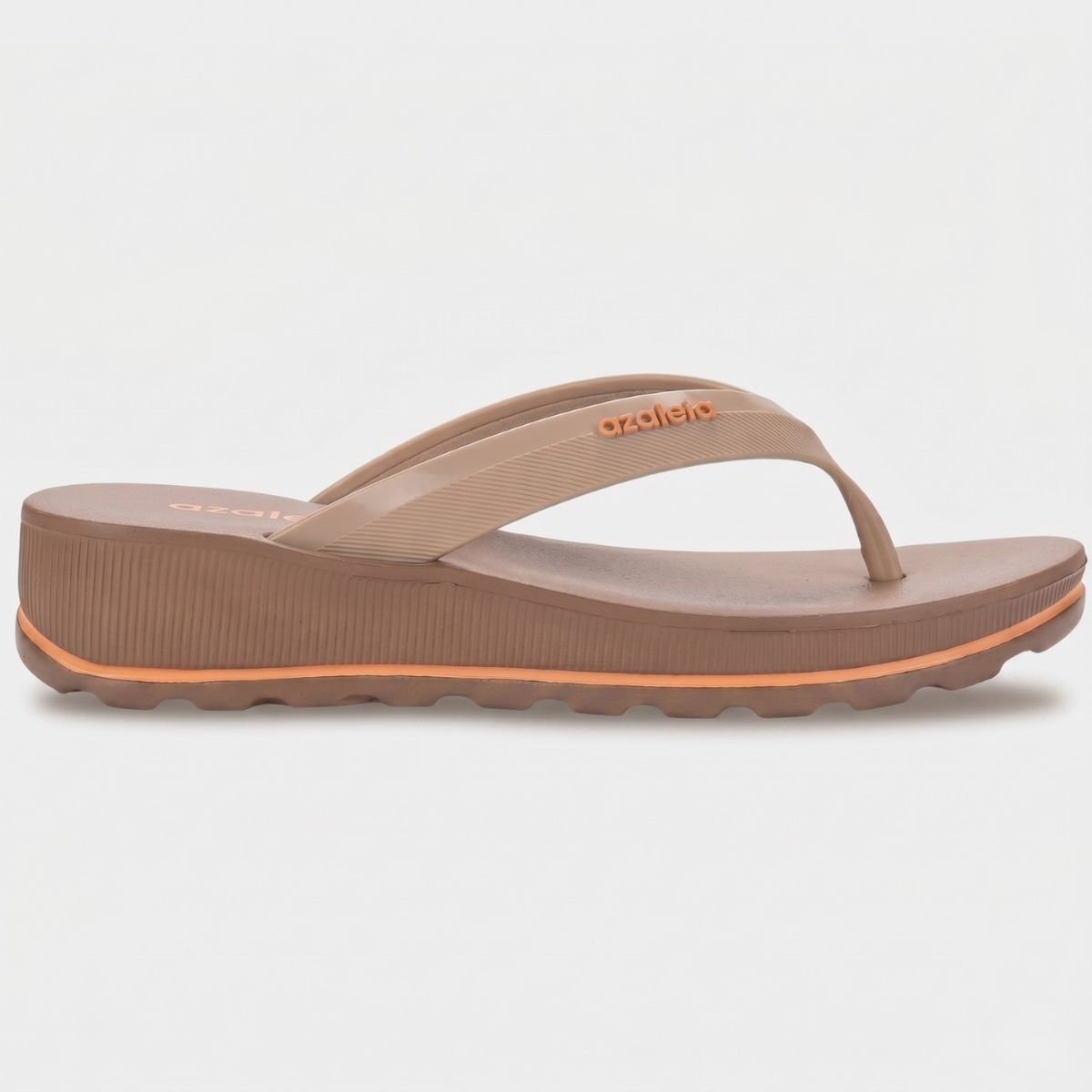Chinelo Azaleia Plataforma Confort Feminino - Marrom Marrom 2