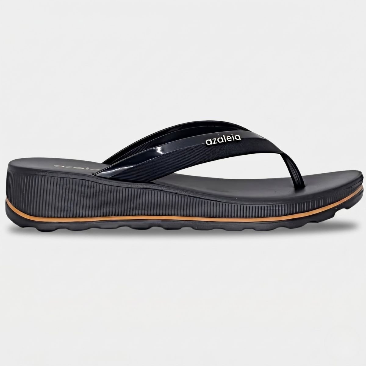 Chinelo Azaleia Plataforma Confort Feminino - Preto Preto 2