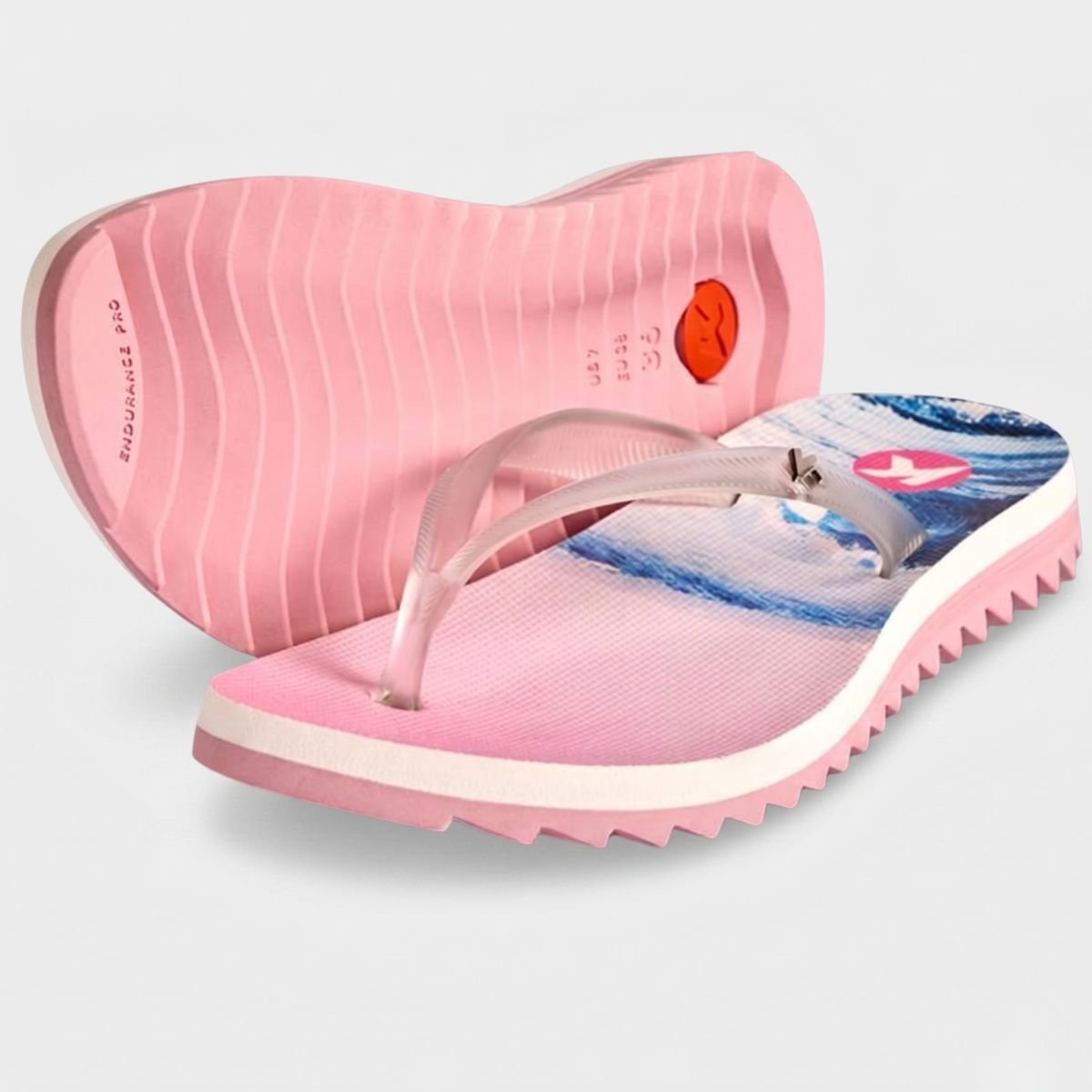 Chinelo Kenner Ibiza Wave Feminino - Rosa e Azul Cinza 1
