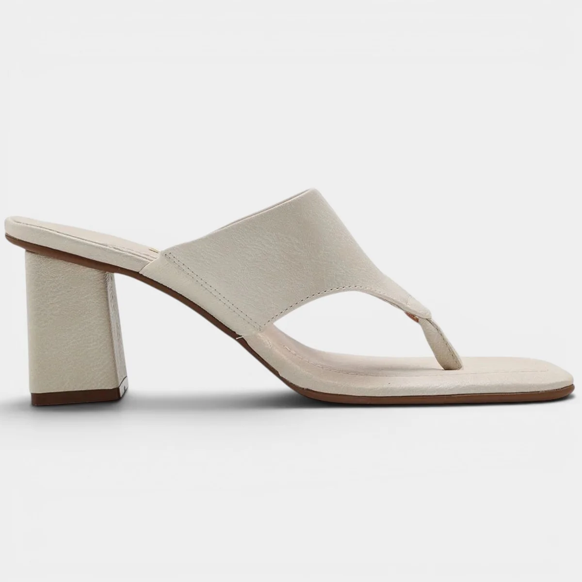 Tamanco Vizzano Básico Salto Bloco Feminino - Branco Cinza 2