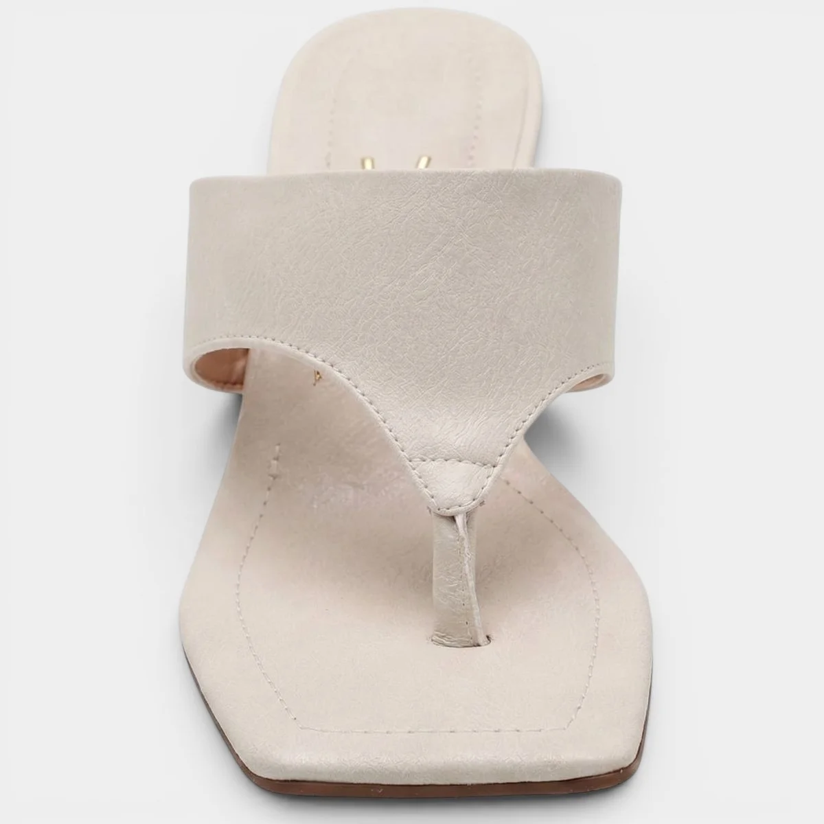 Tamanco Vizzano Básico Salto Bloco Feminino - Branco Cinza 3