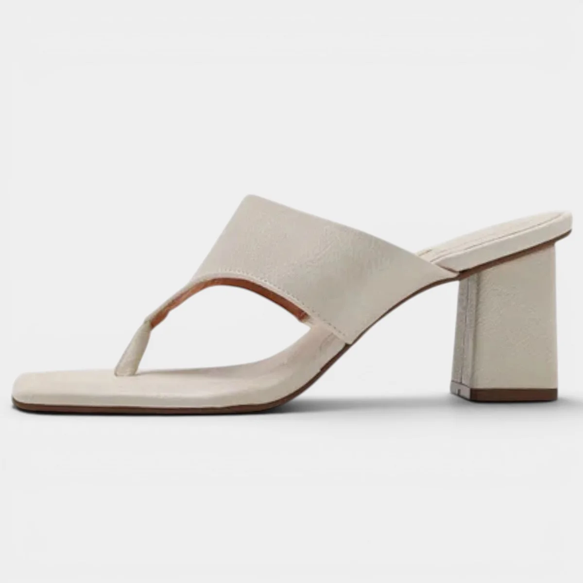 Tamanco Vizzano Básico Salto Bloco Feminino - Branco Cinza 4