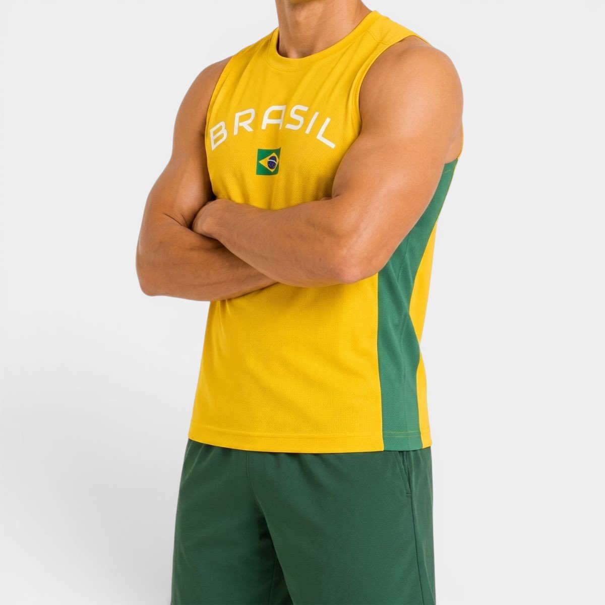 Regata Brasil Brisa Masculina - Amarelo e Verde Amarelo 3