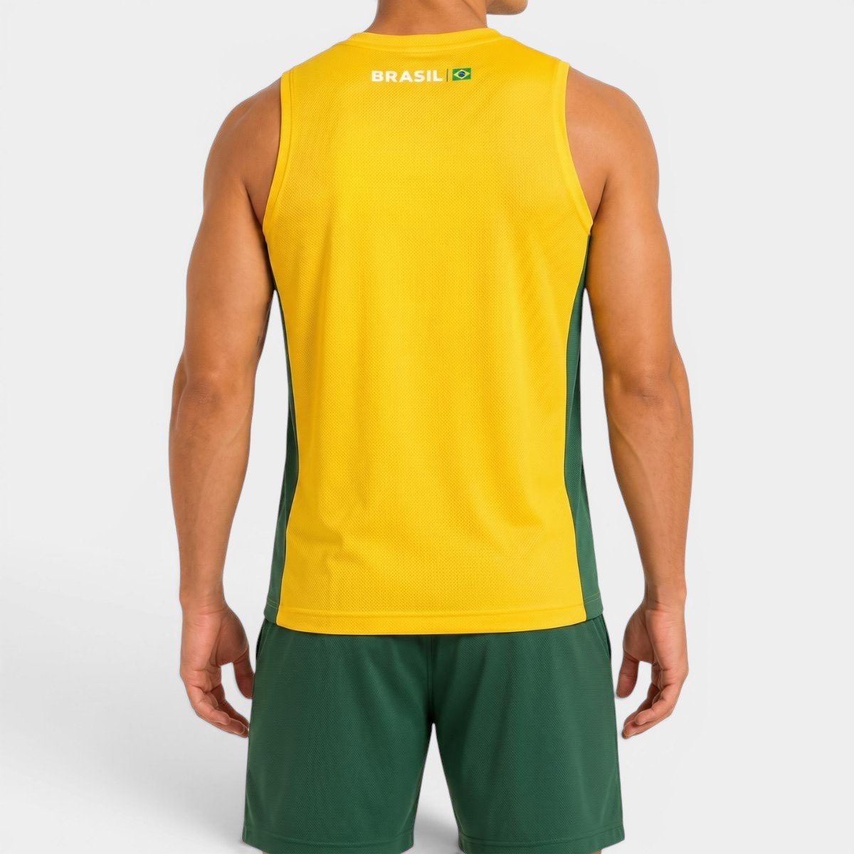 Regata Brasil Brisa Masculina - Amarelo e Verde Amarelo 5
