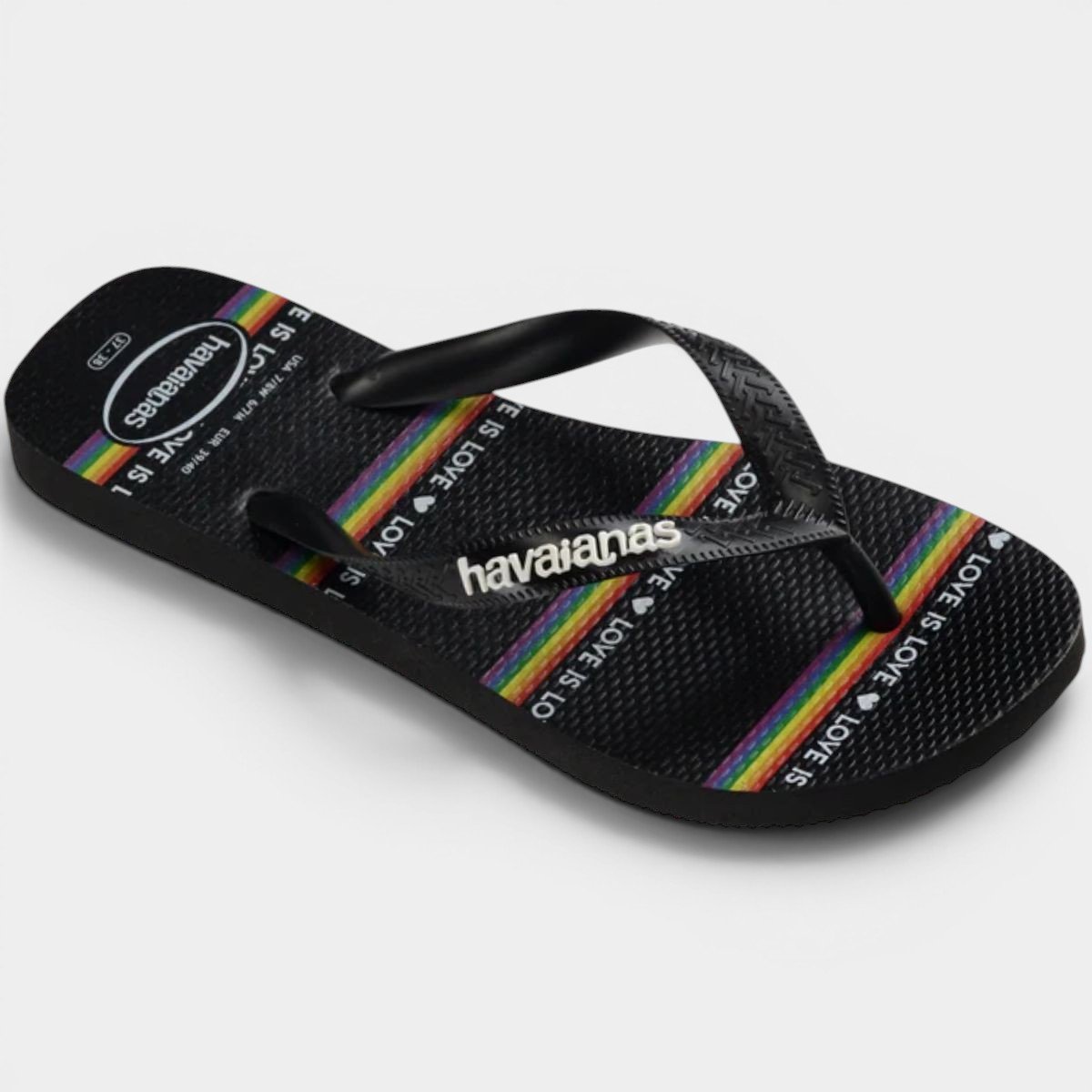 Chinelo Havaianas Top Pride FC Feminino - Preto Preto 2