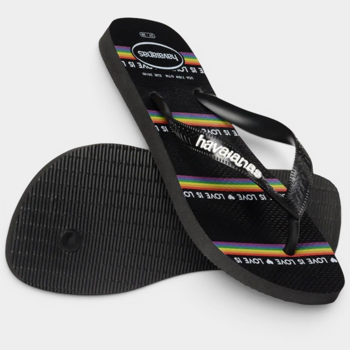 Chinelo Havaianas Top Pride FC Feminino - Preto Preto 4