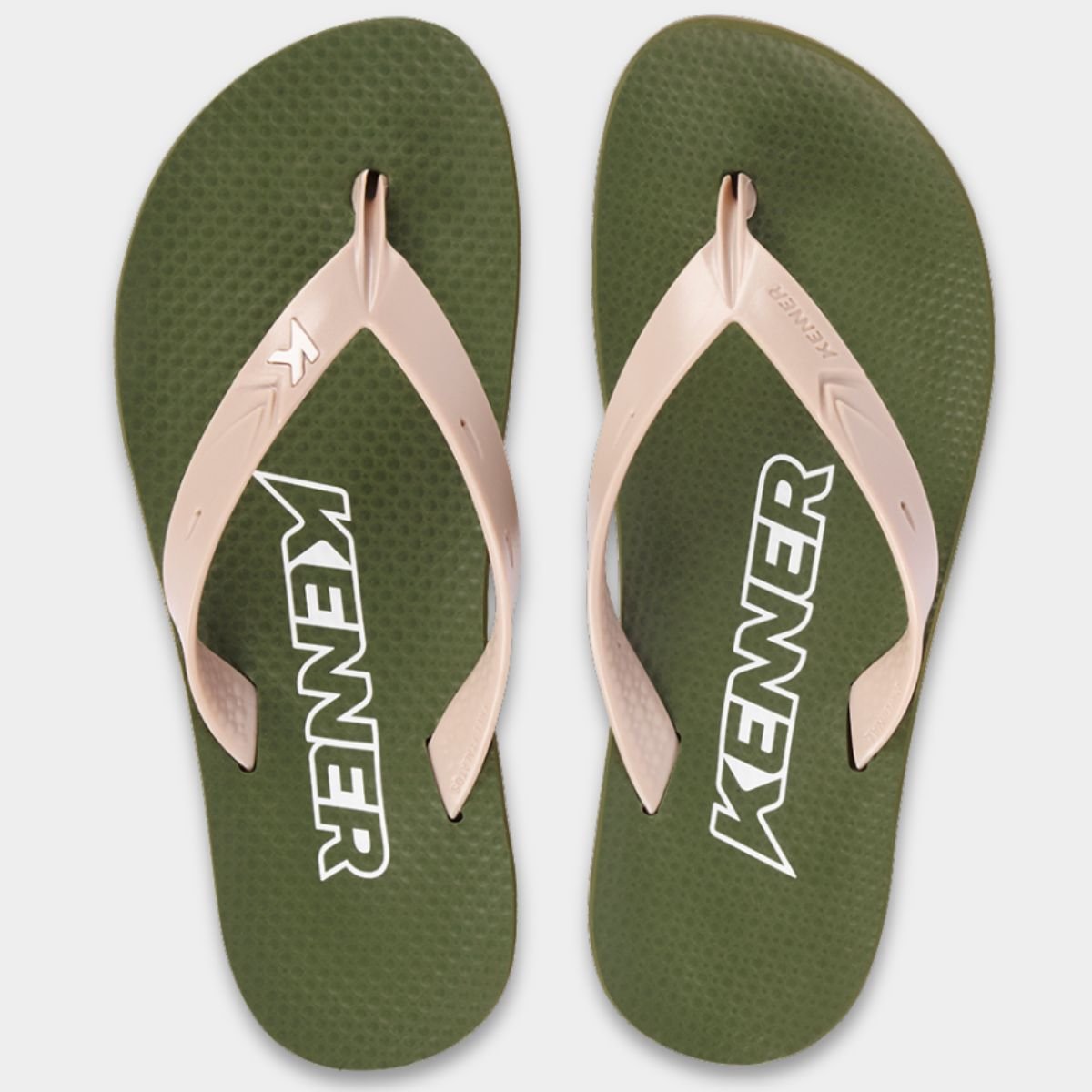 Chinelo Kenner New Summer Lisa Masculino - Verde e Bege Cinza 2