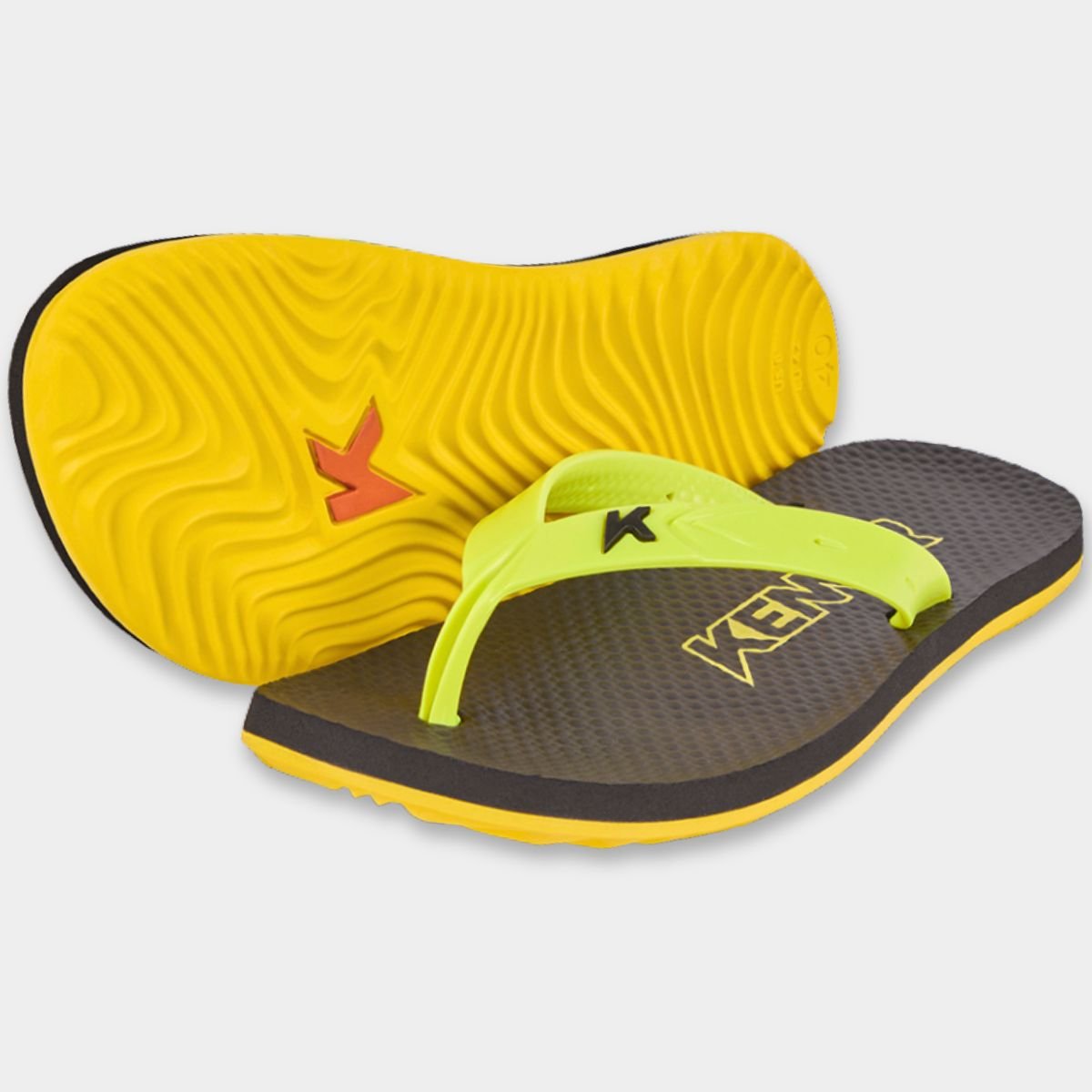 Chinelo Kenner New Summer Lisa Masculino - Preto e Amarelo