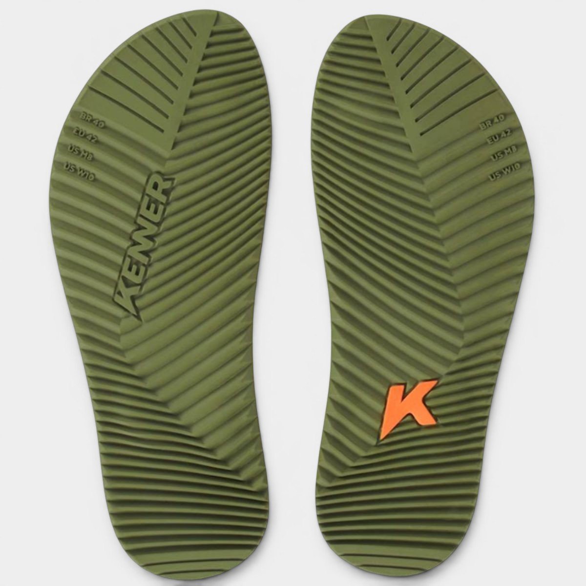 Chinelo Kenner Red Pro Masculino - Verde e Branco Cinza 5