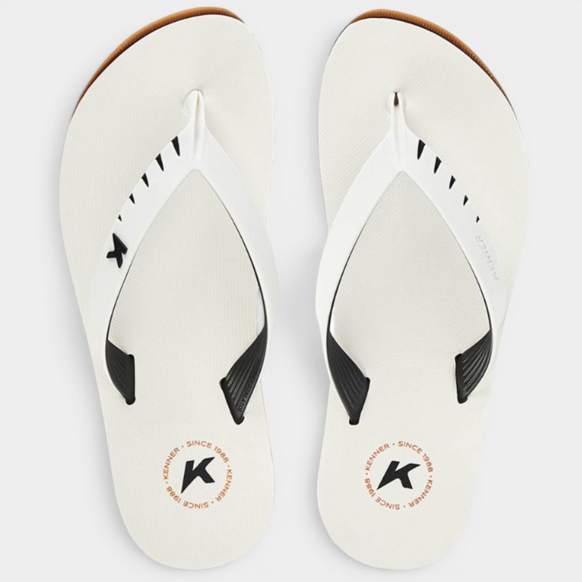 Chinelo Kenner Red Pro Masculino - Branco e Bege Bege 2