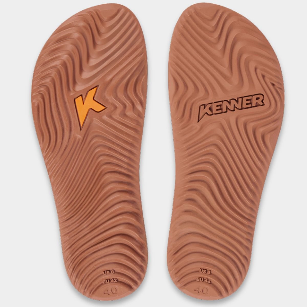 Chinelo Kenner New Summer Lisa Masculino - Marrom Cinza 5