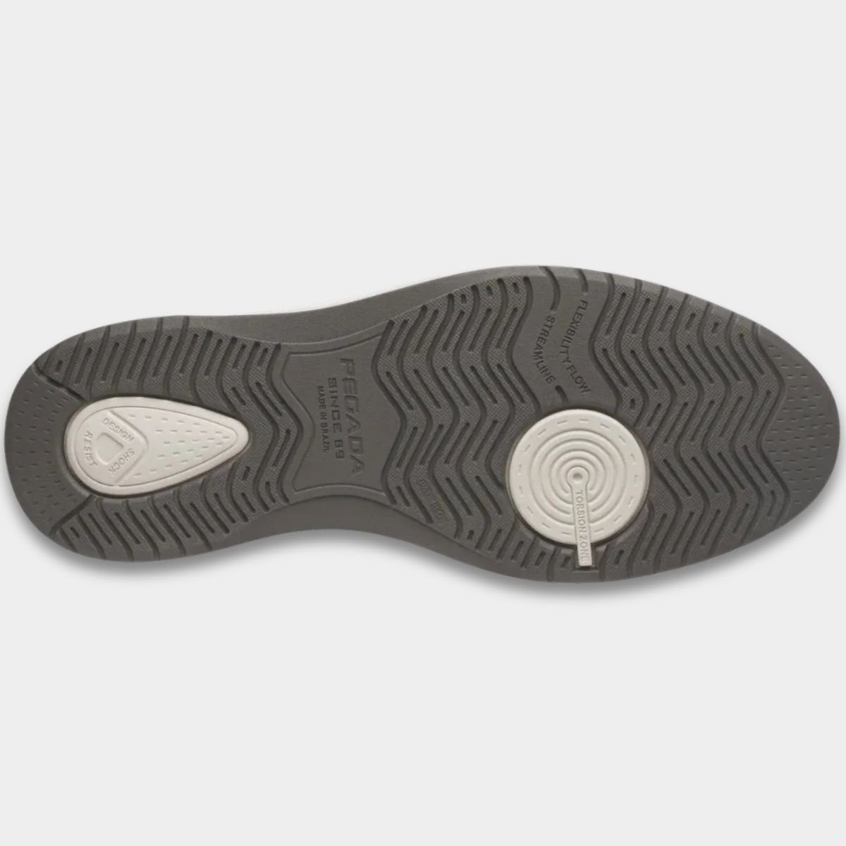 Sapatênis Pegada Microfibra Calce Fácil Zíper Lateral Masculino - Bege e Preto Cinza 5
