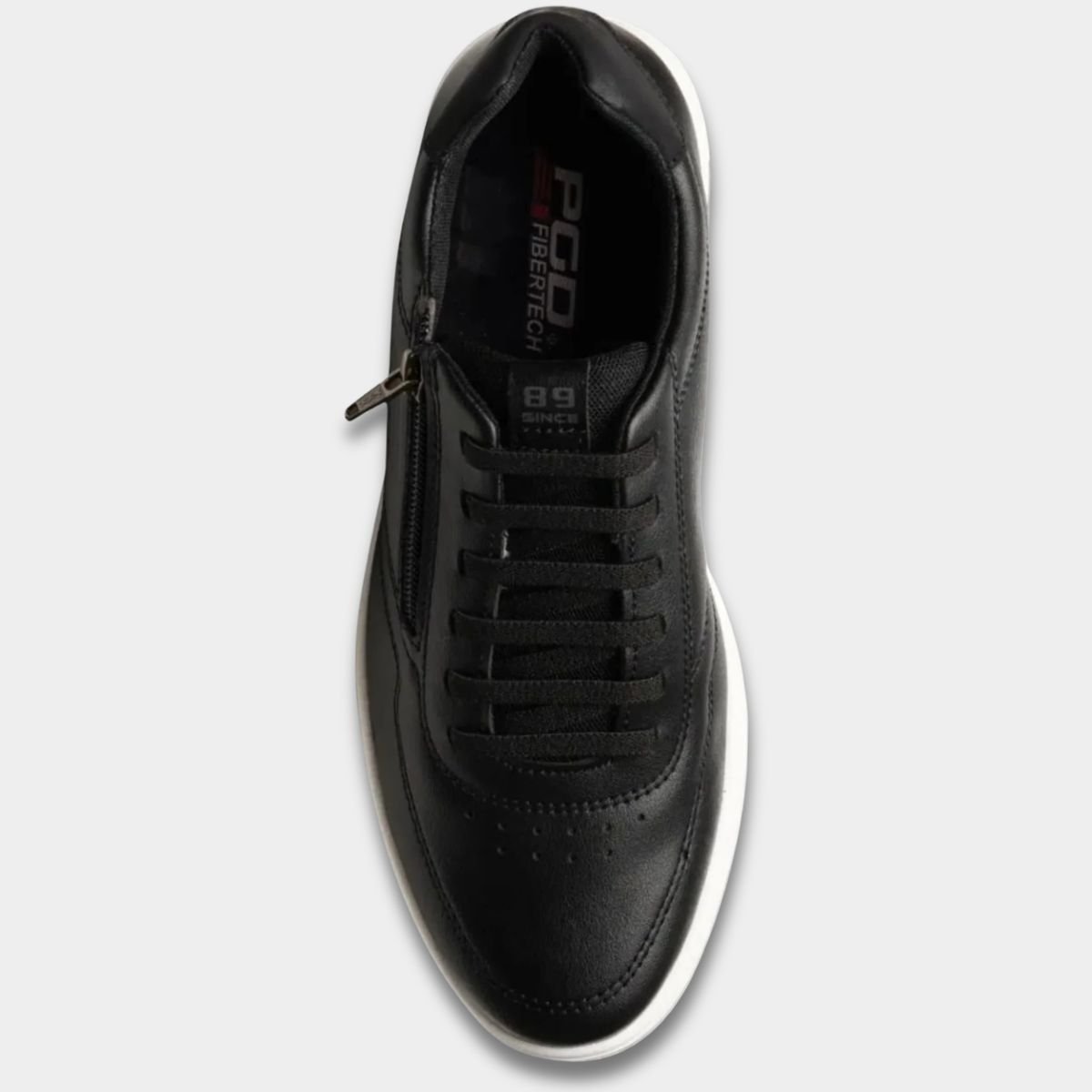 Sapatênis Pegada Microfibra Calce Fácil Zíper Lateral Masculino - Preto Cinza 3