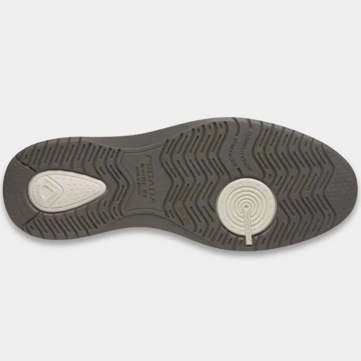 Sapatênis Pegada Microfibra Calce Fácil Zíper Lateral Masculino - Preto Cinza 5