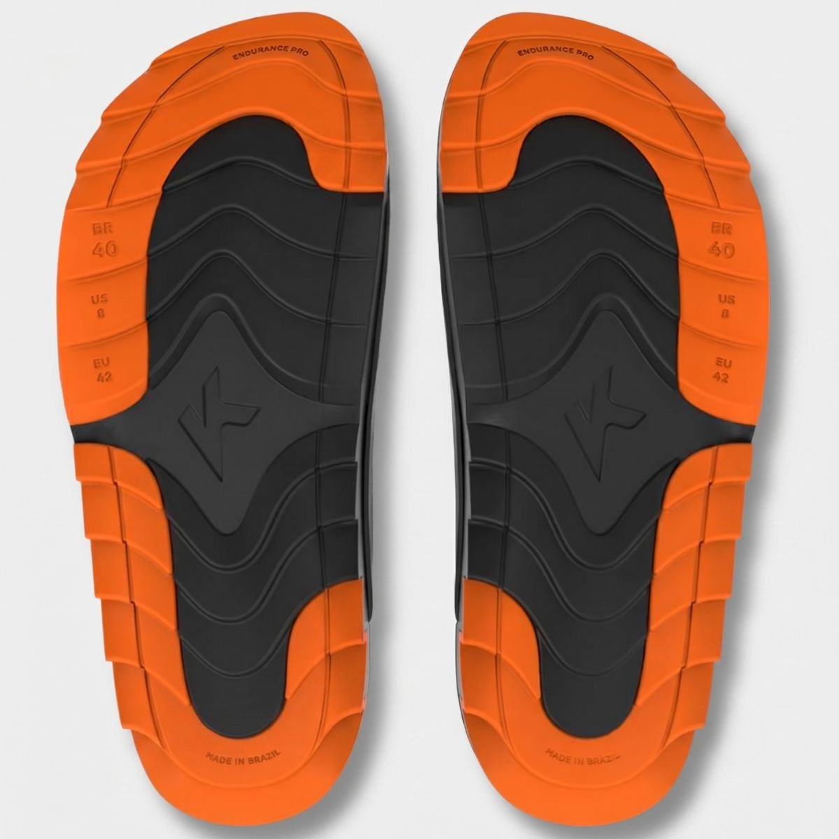 Chinelo Kenner Makho Slide Masculino - Preto e Laranja Preto 4