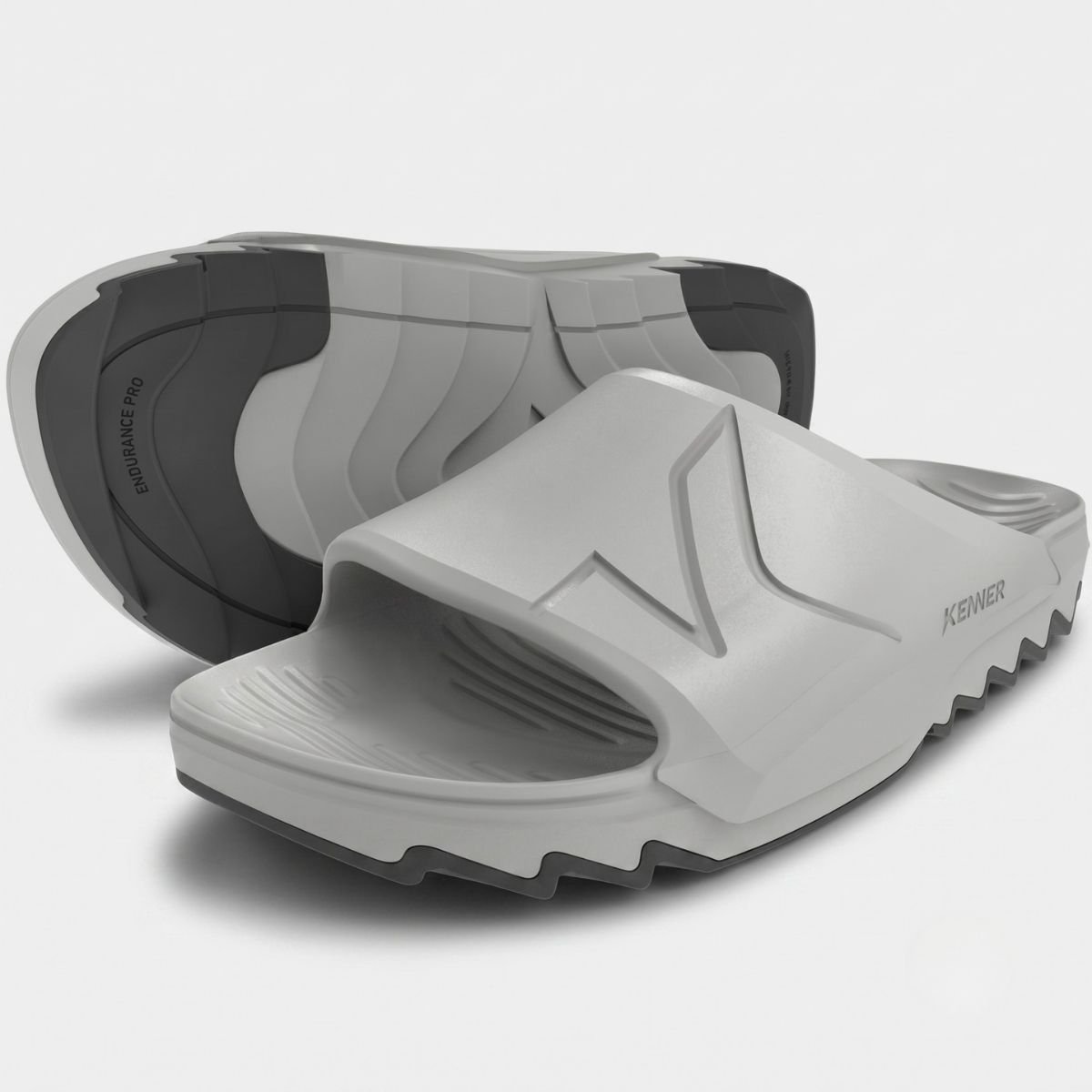 Chinelo Kenner Makho Slide Masculino - Cinza