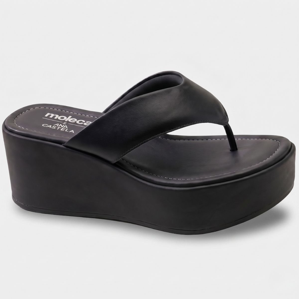 Tamanco Moleca Liso Plataforma Ana Castela Feminino - Preto