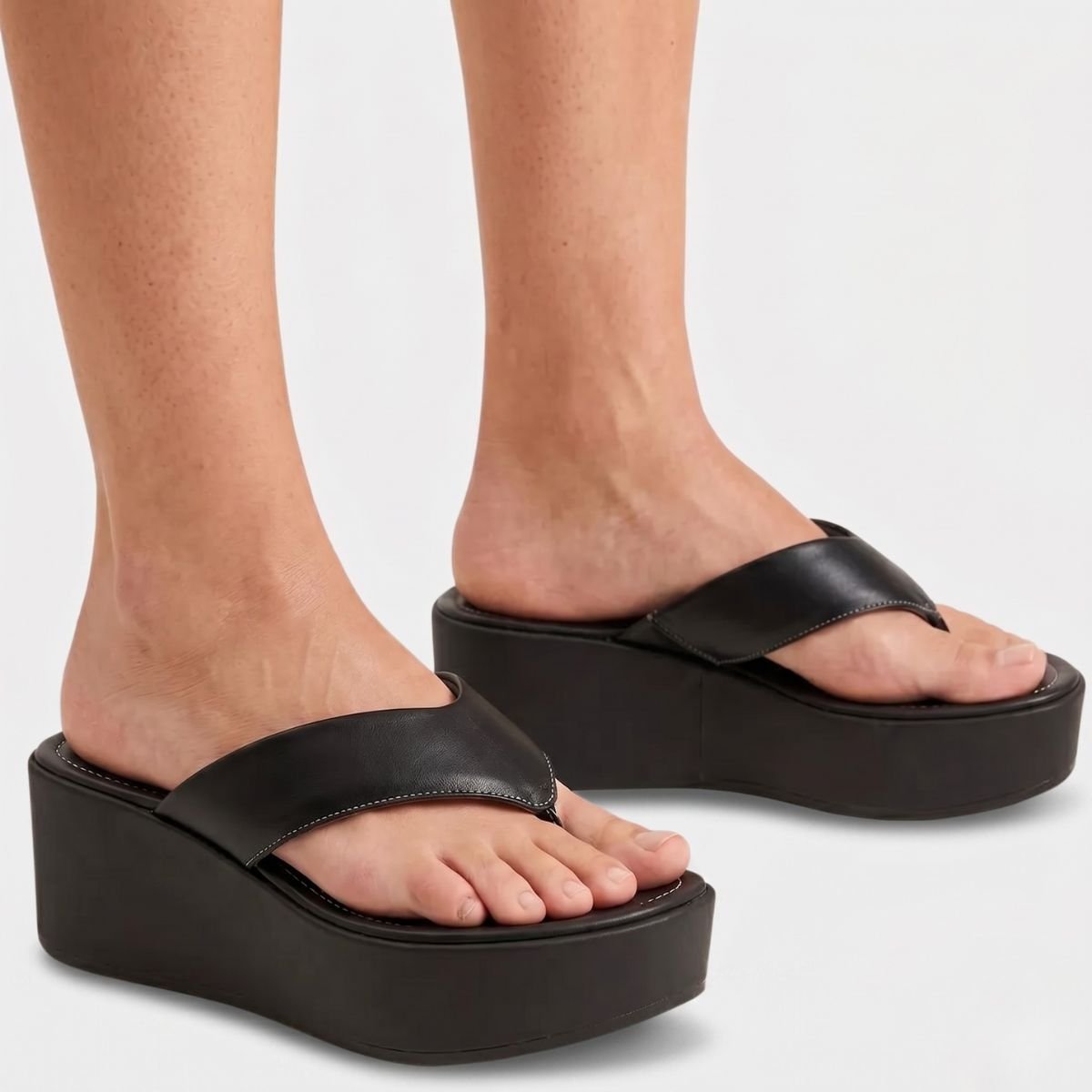 Tamanco Moleca Liso Plataforma Ana Castela Feminino - Preto Cinza 5