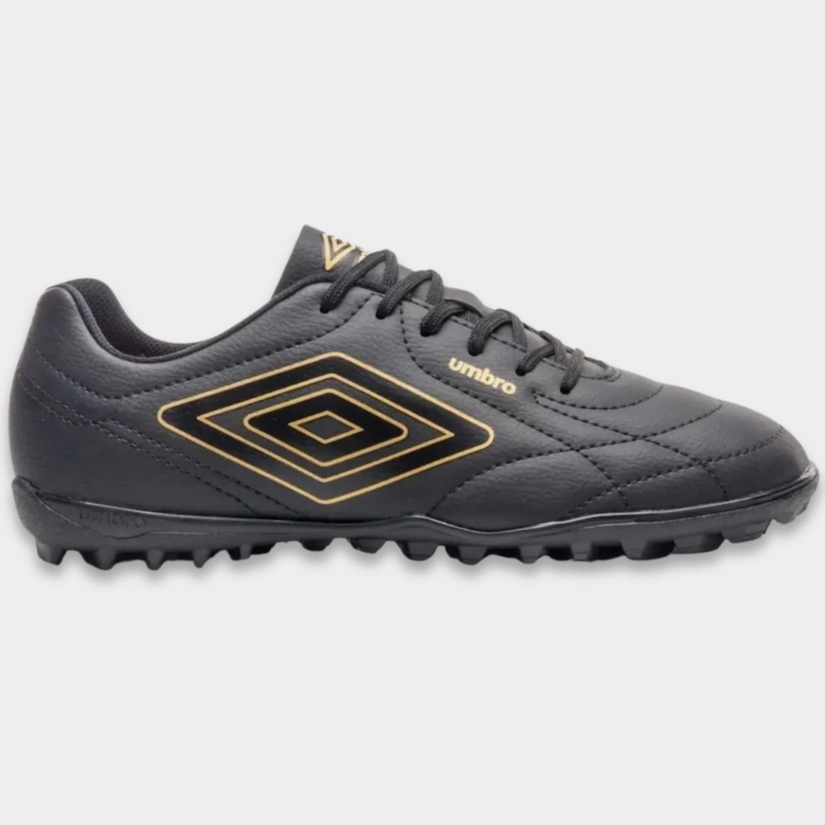 Chuteira Society Umbro Class Footballer Masculino - Preto e Dourado Preto 2