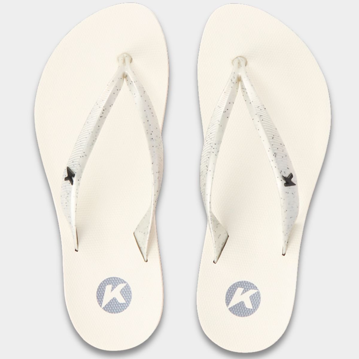 Chinelo Kenner Ibiza Pro Feminino - Branco e Laranja Cinza 2