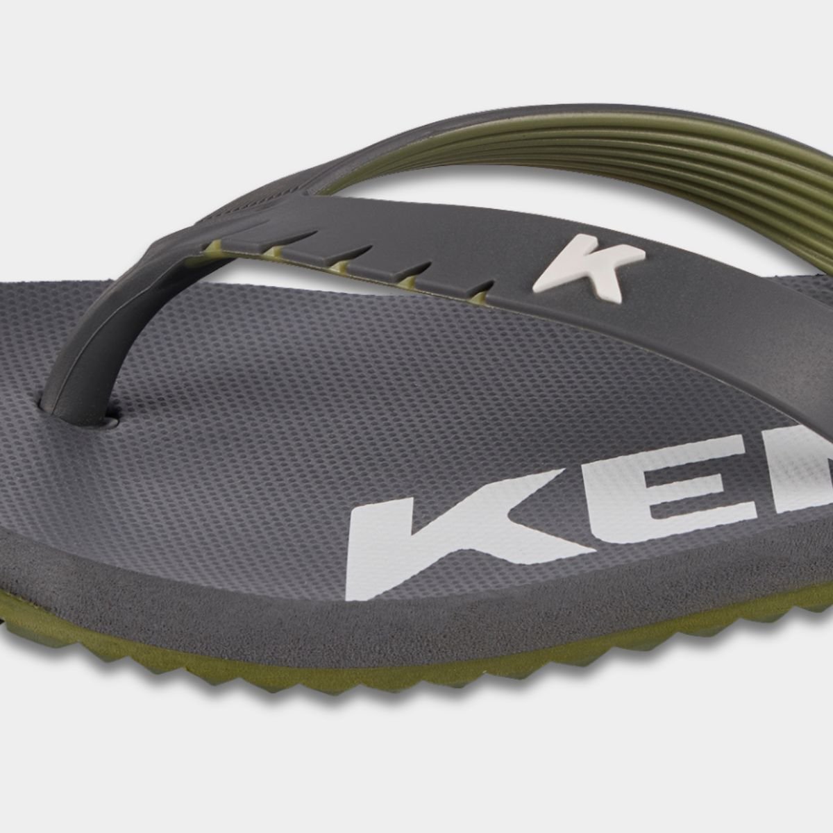 Chinelo Kenner Red Masculino - Cinza e Verde Escuro Cinza 4