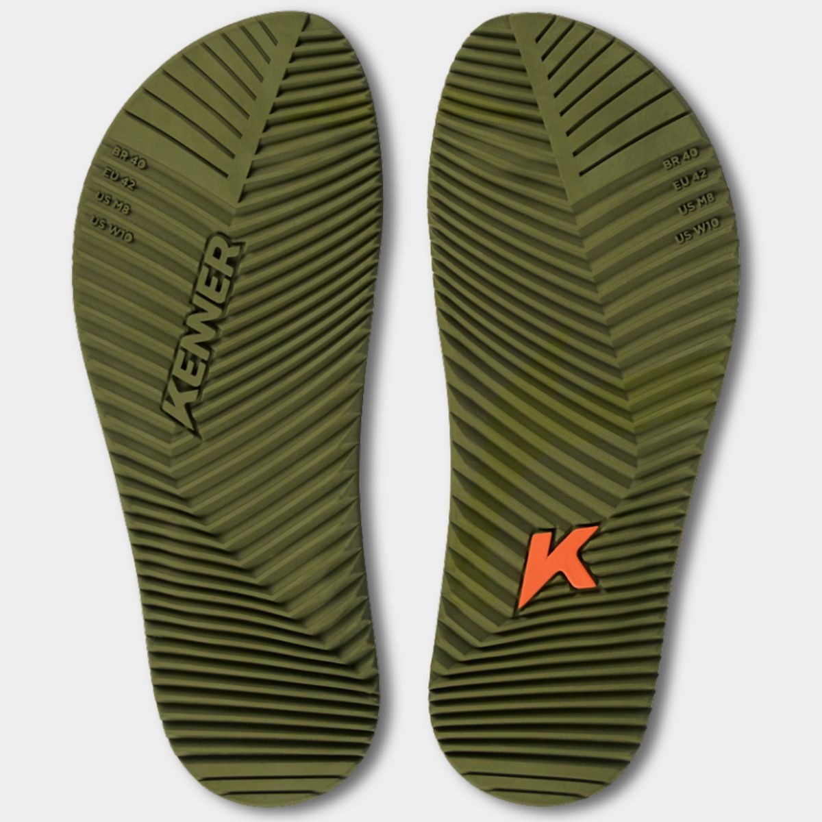 Chinelo Kenner Red Masculino - Cinza e Verde Escuro Cinza 5