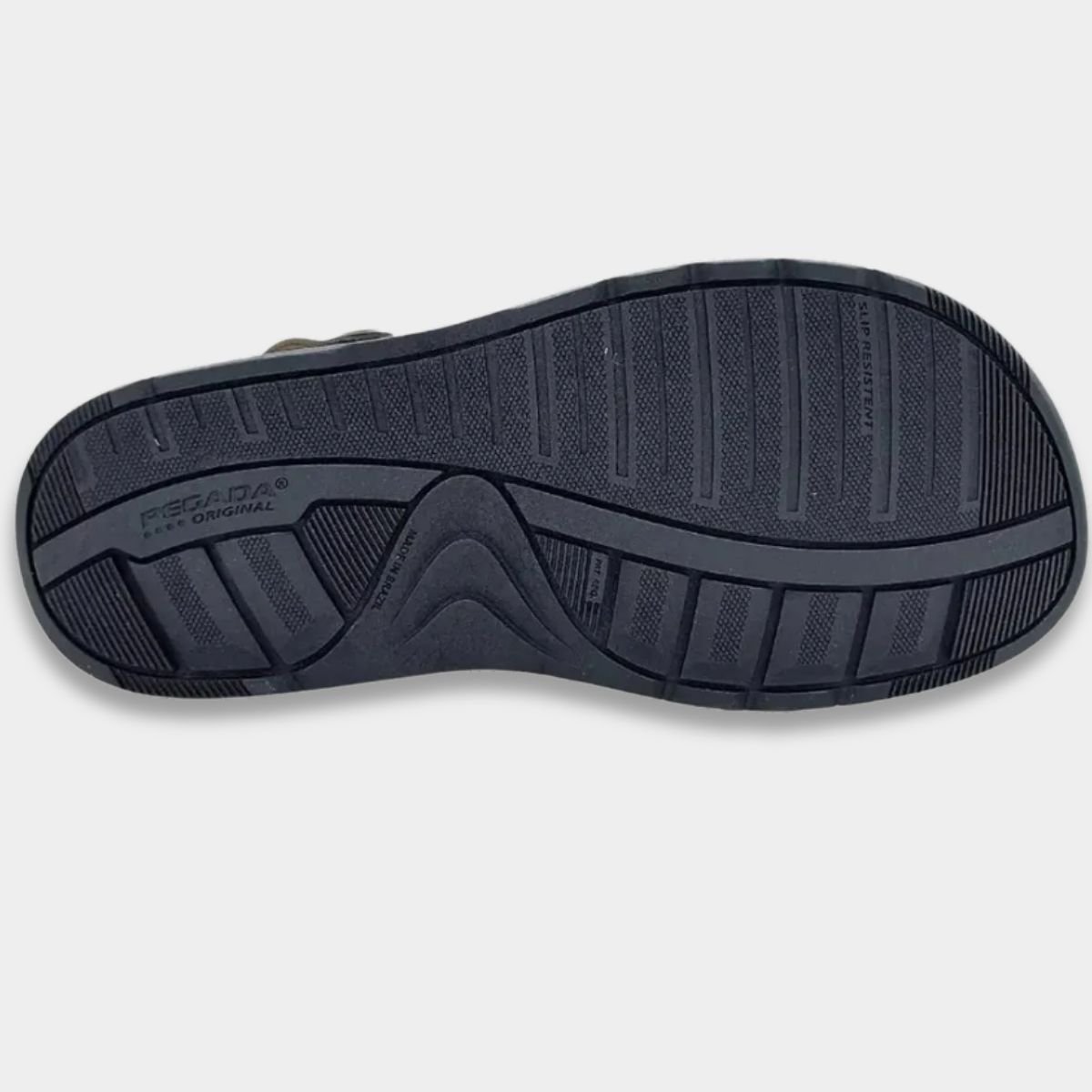 Sandália Couro Pegada Anilina Tiras Autocolantes Masculina - Marrom Escuro Cinza 5