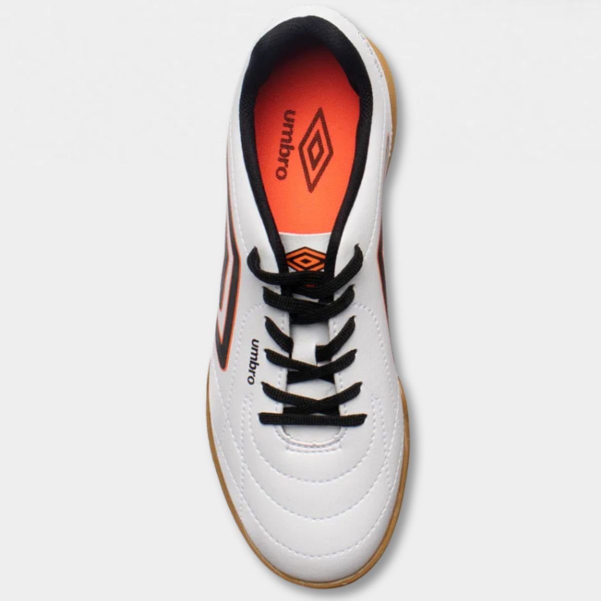 Chuteira Futsal Umbro Class Footballer Masculino - Branco e Caramelo Branco 3