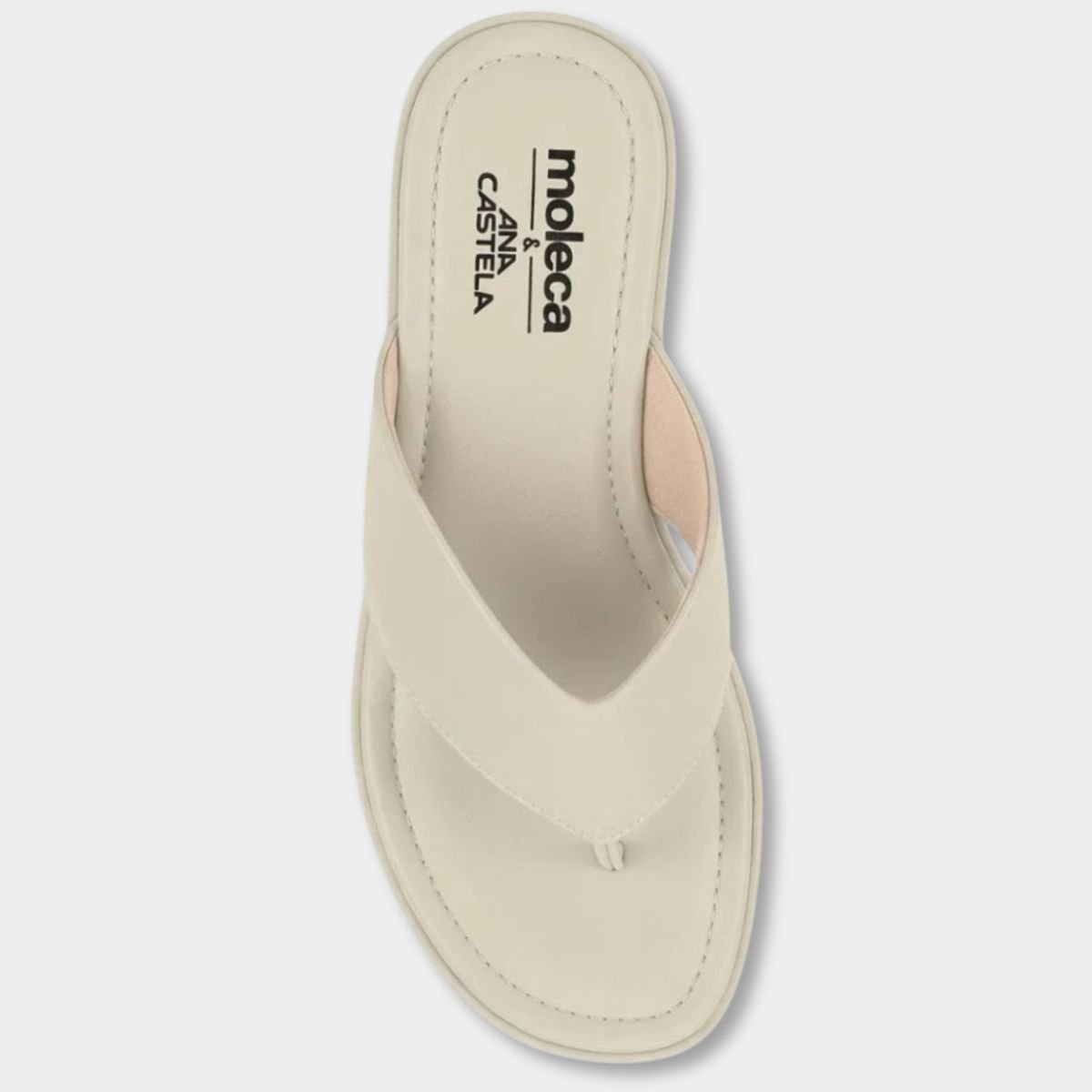 Tamanco Moleca Liso Plataforma Ana Castela Feminino - Branco Cinza 3
