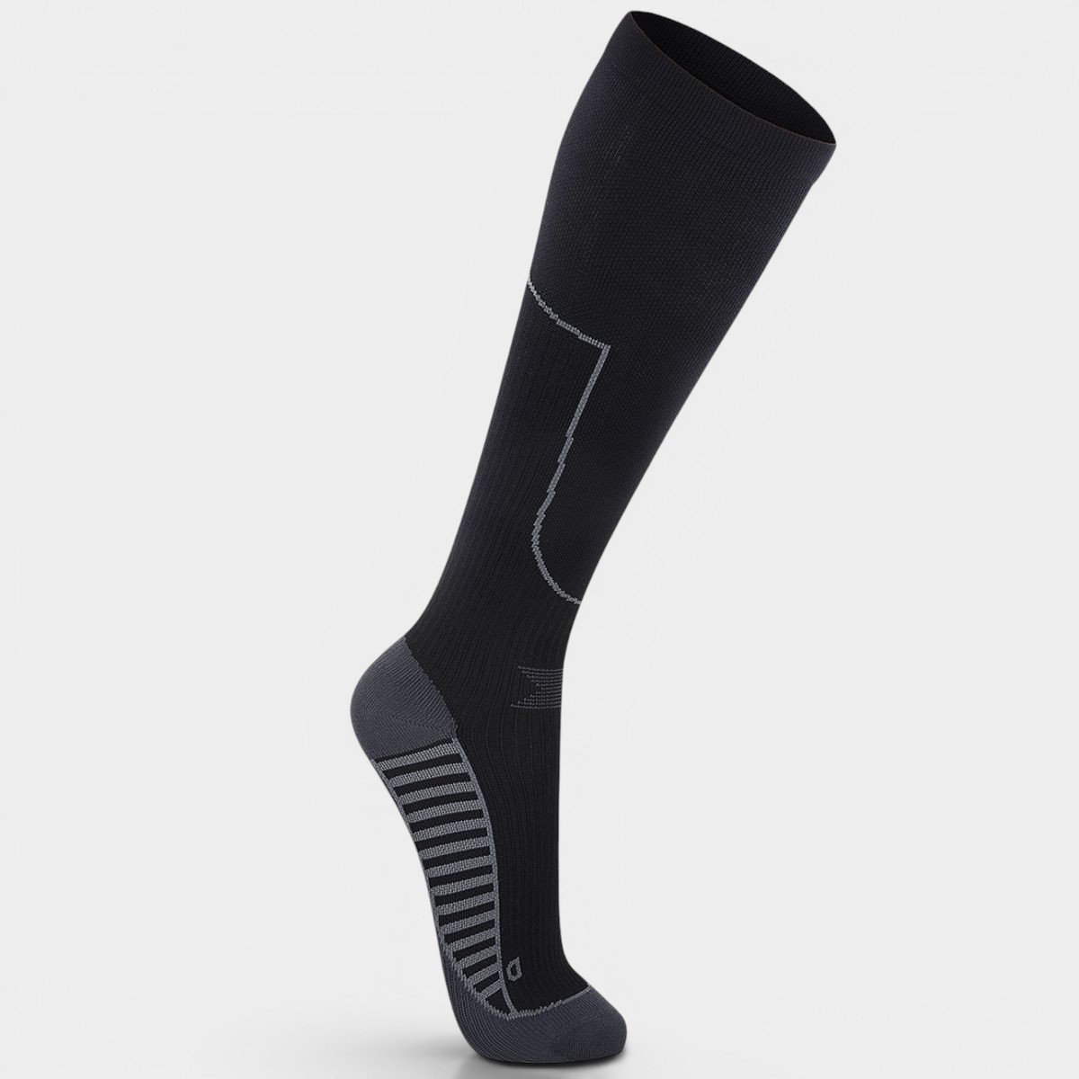 Meia Lupo Lsport Veneza Emana Cano Extra Longo - Preto Cinza 4