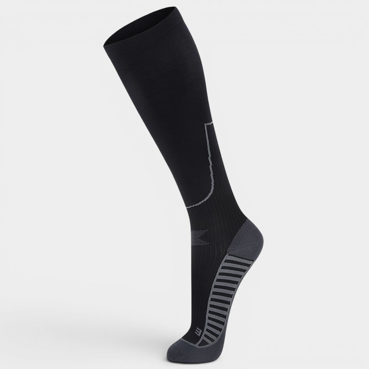 Meia Lupo Lsport Veneza Emana Cano Extra Longo - Preto Cinza 5