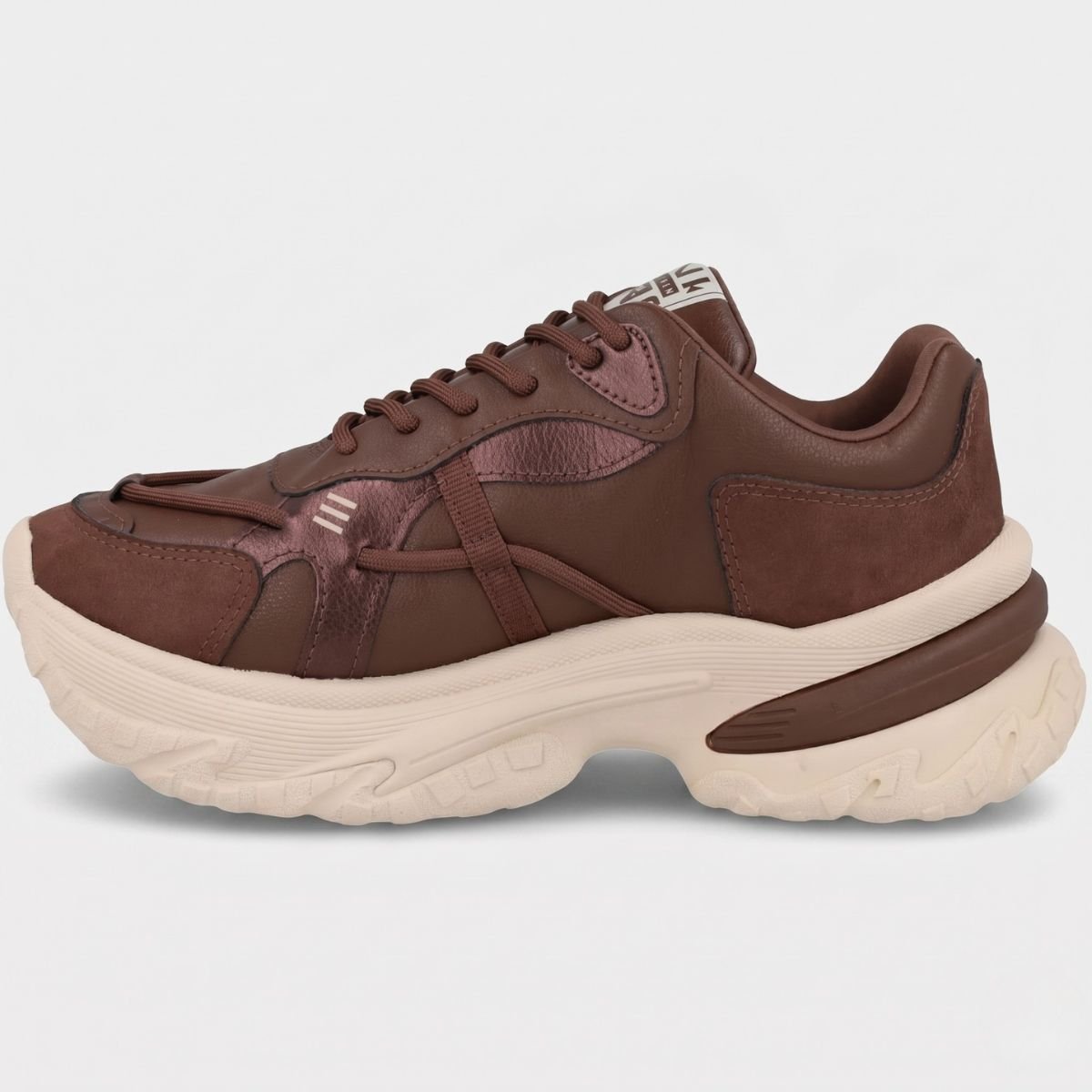 Tênis Ramarim Chunky Fleecy Plus Feminino - Marrom Cinza 4