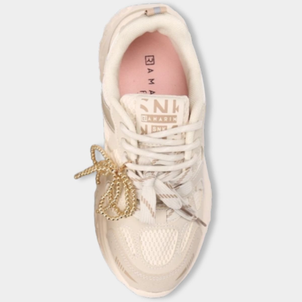 Tênis Ramarim Chunky Kyoto Feminino - Branco e Dourado Branco/Dourado 3