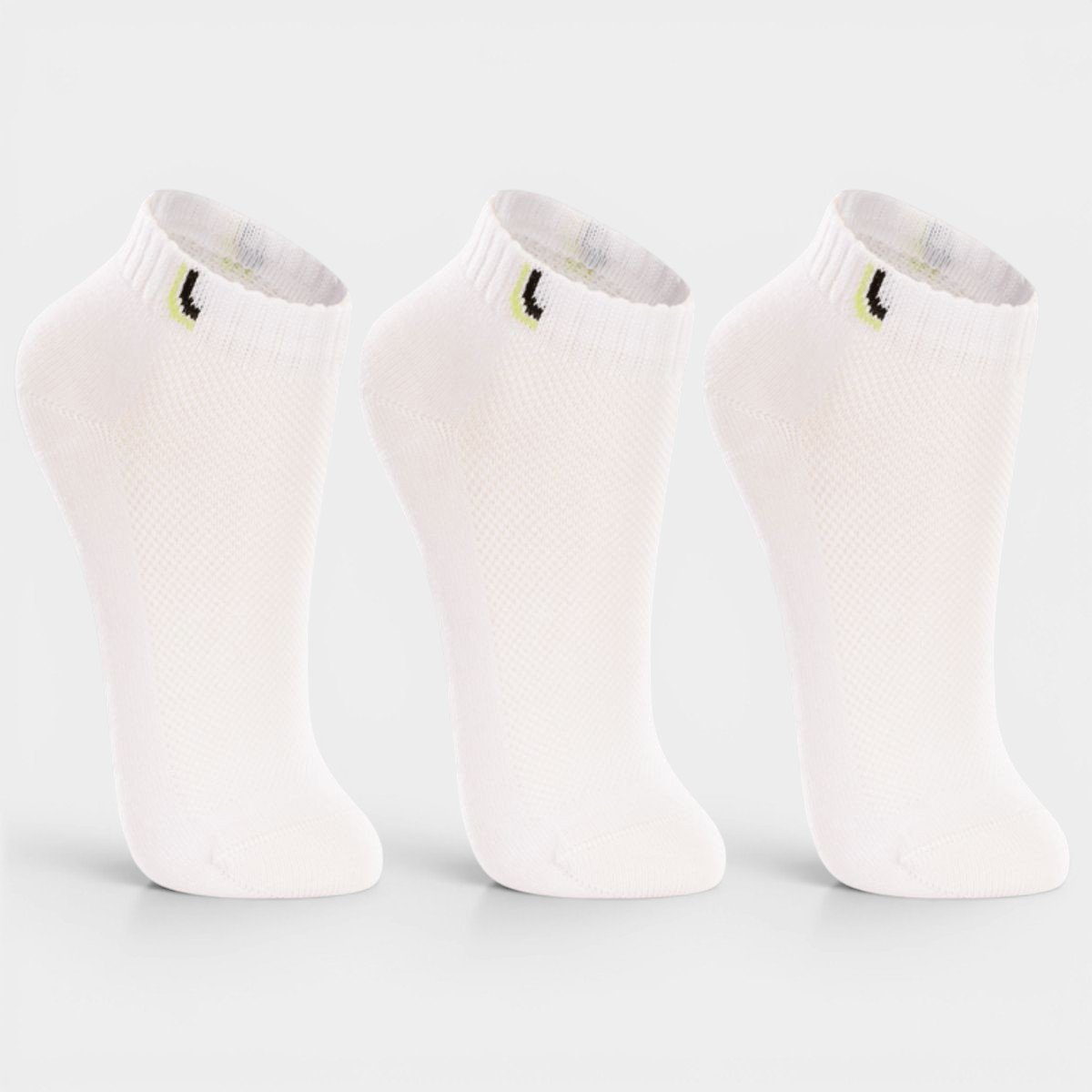 Kit Meia Infantil Lupo Básico Cano Baixo 3 Pares - Branco Cinza 1
