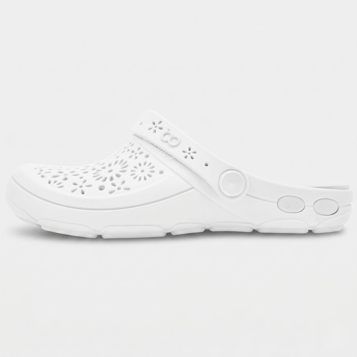 Babuche Boaonda Nellie Feminino - Branco Cinza 2