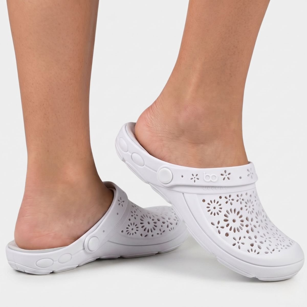 Babuche Boaonda Nellie Feminino - Branco Cinza 5