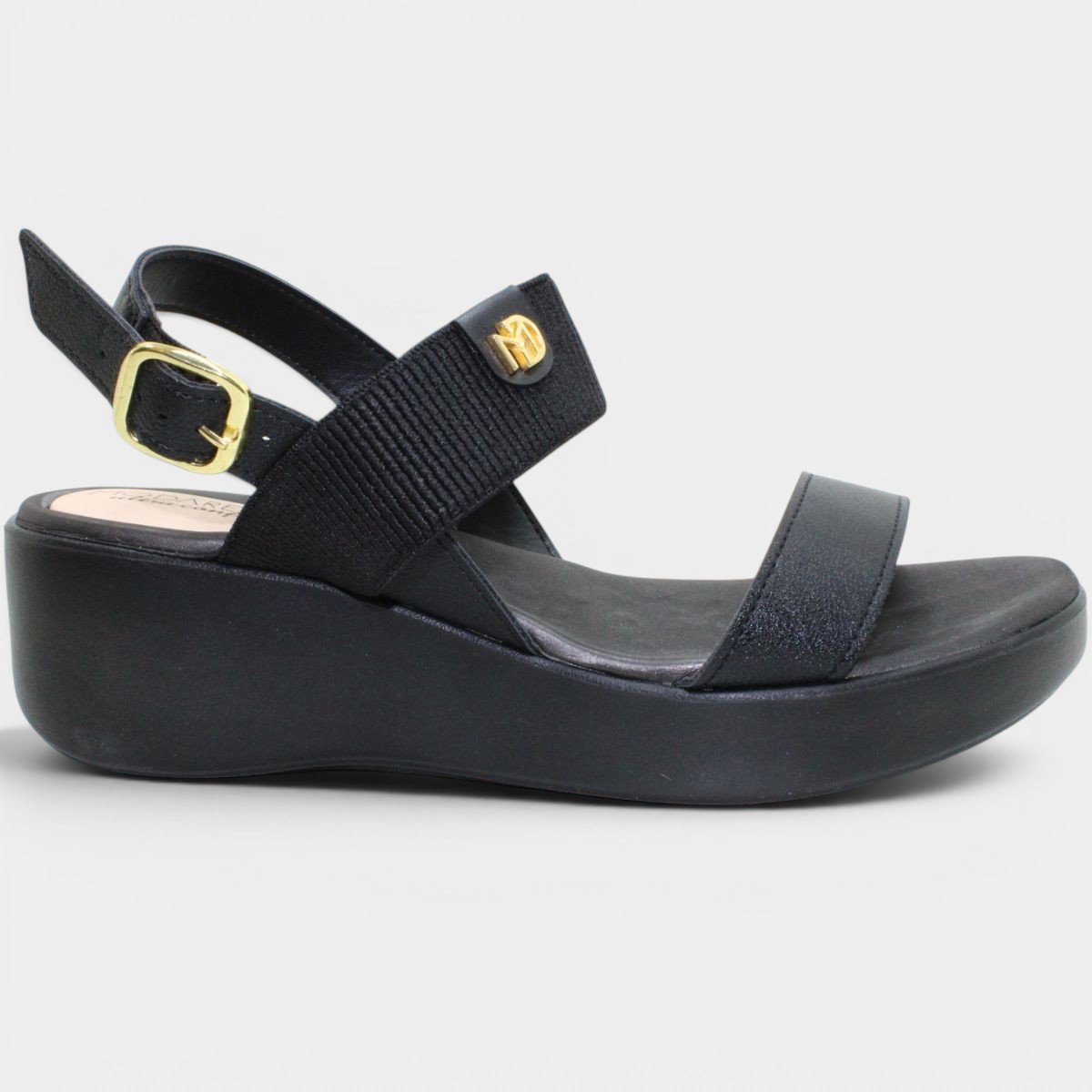 Sandália Modare Ultraconforto Elástico Feminina - Preto Preto 2