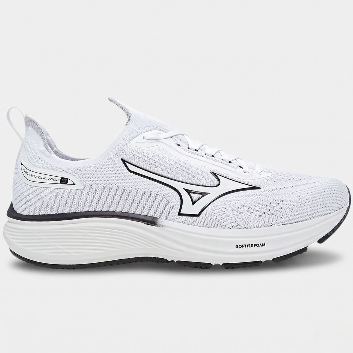 Tênis Mizuno Cool Ride 3 Masculino - Branco Branco 2