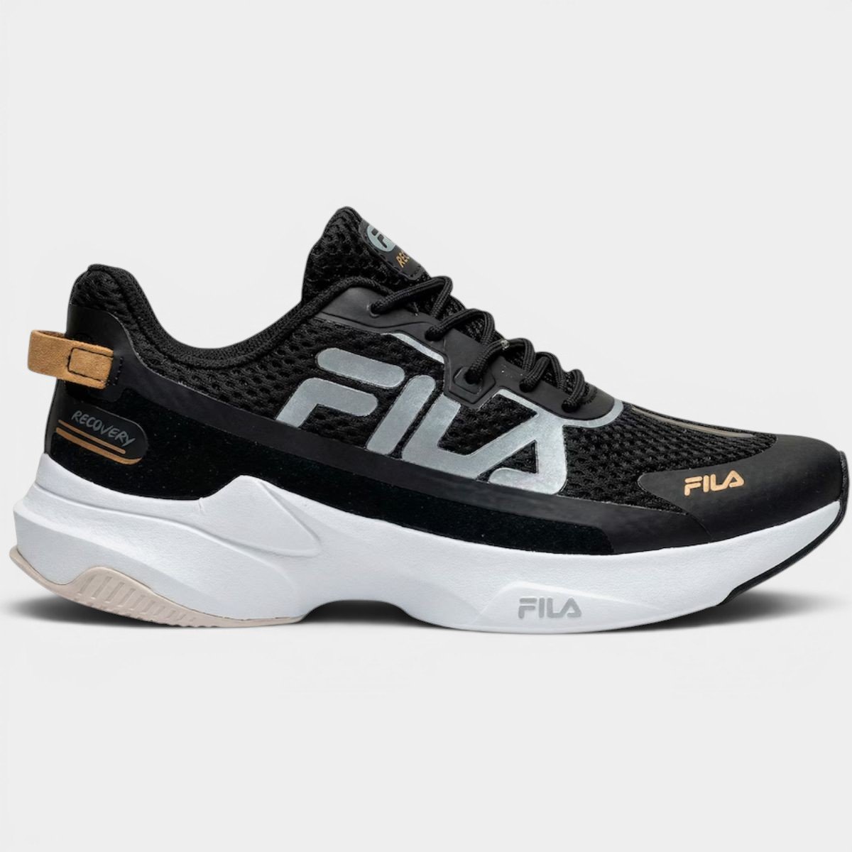 Tênis Fila Recovery Feminino - Preto e Dourado Preto 2