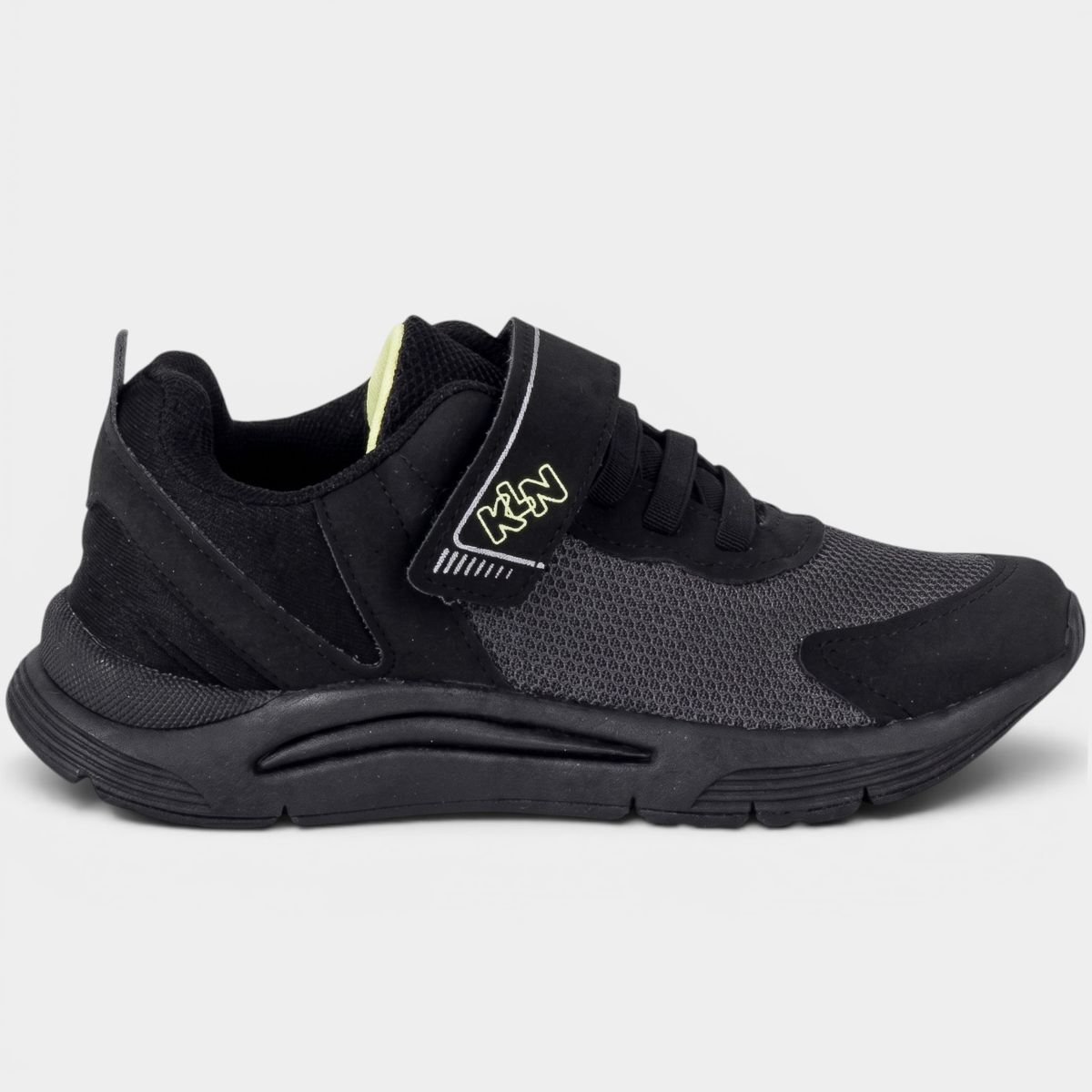 Tênis Infantil Klin New Sport Menino - Preto e Verde Cinza 2