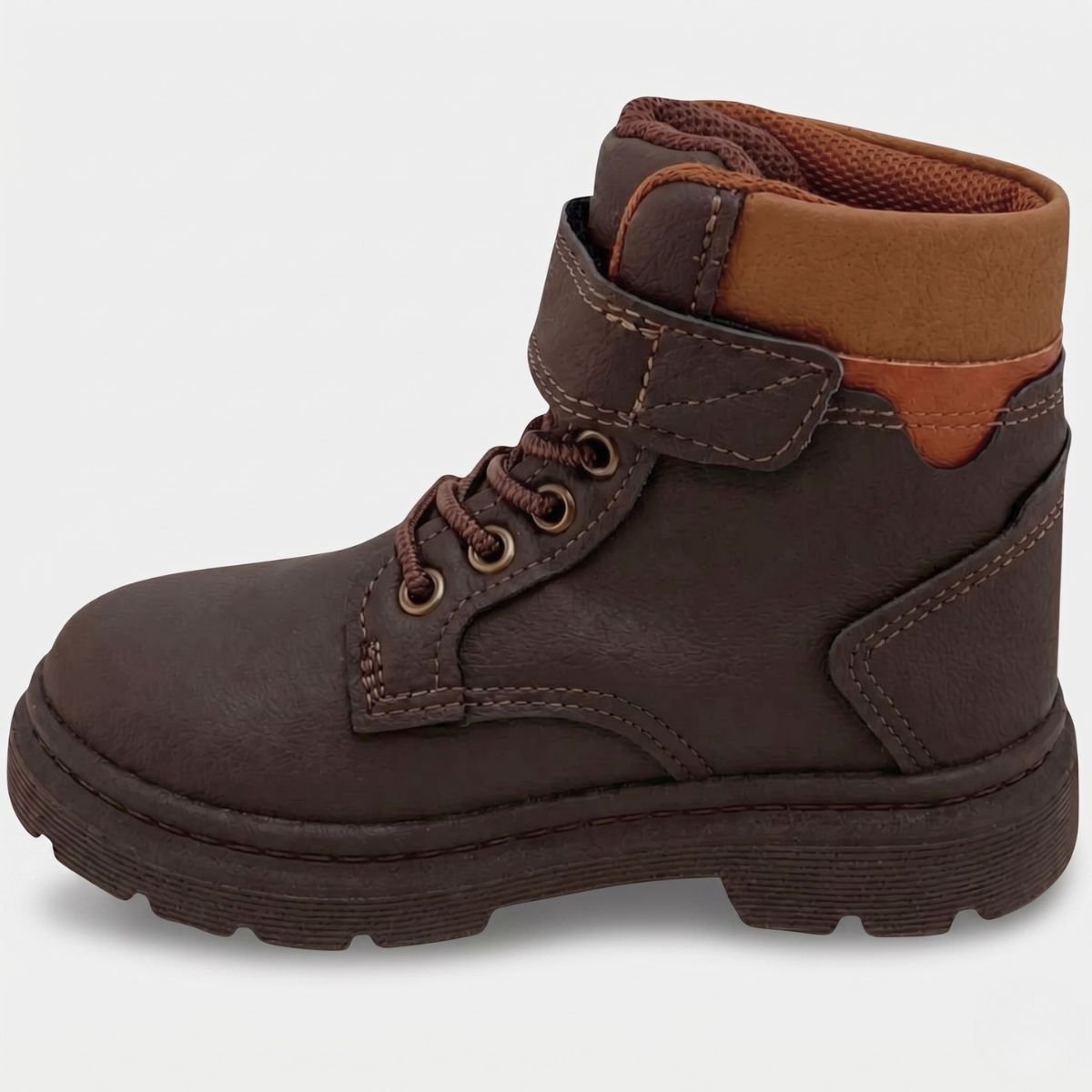 Bota Infantil Klin London Mini Menino - Marrom Escuro Cinza 3