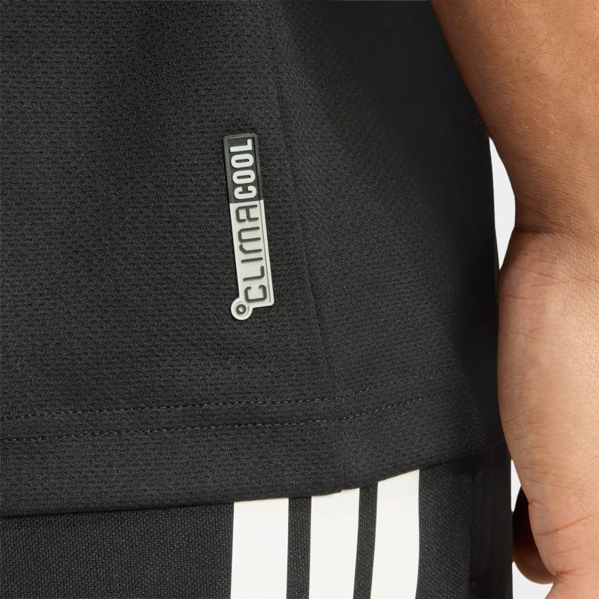 Camiseta Adidas Sereno 3 Barras Masculina - Preto e Branco Cinza 5