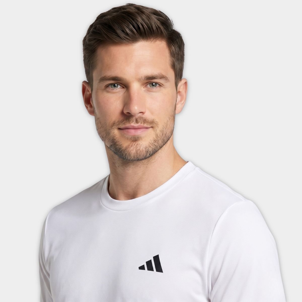 Camiseta Adidas Workout Essentials Base Masculina - Branco Cinza 3