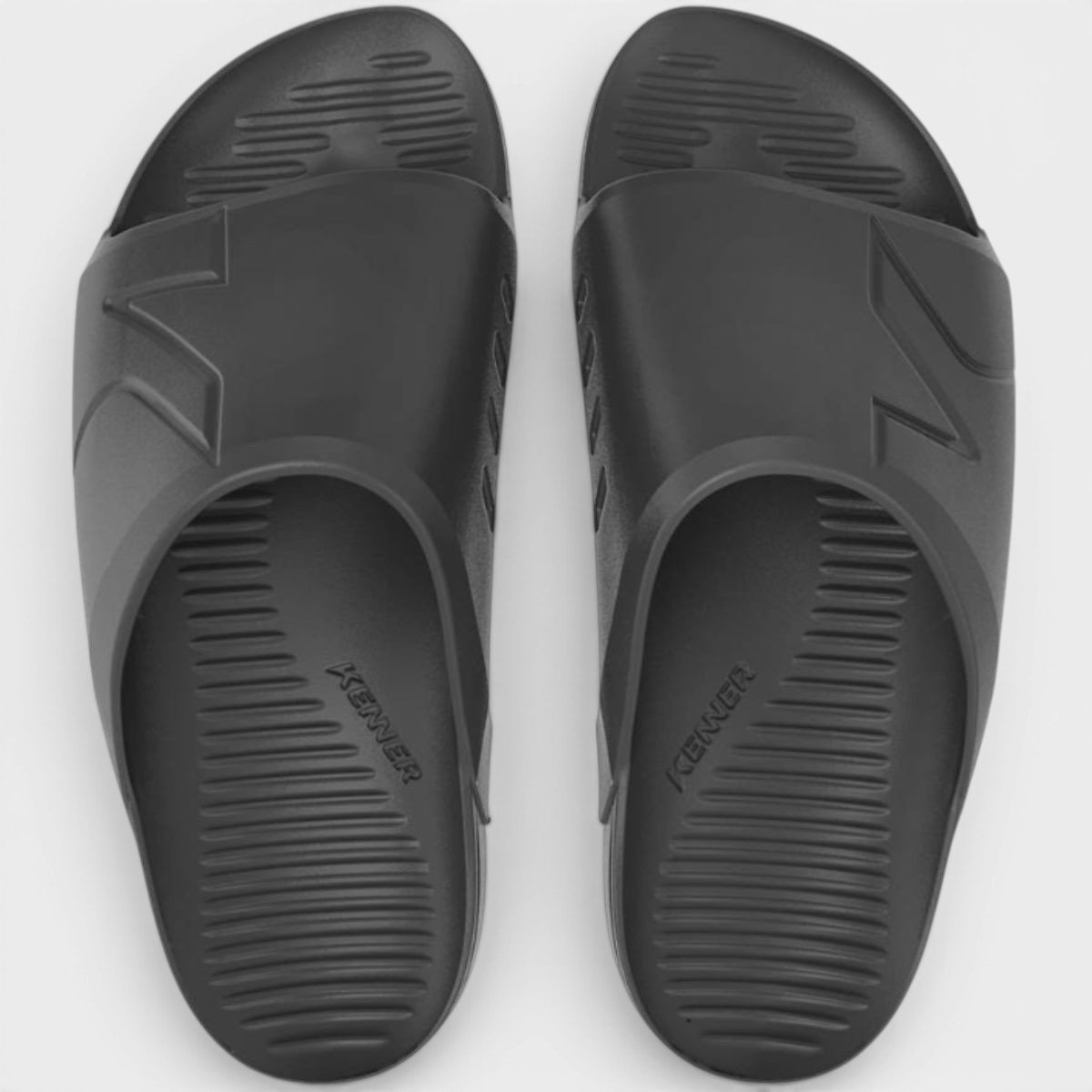 Chinelo Kenner Makho Slide Masculino - Preto e Cinza Cinza 2