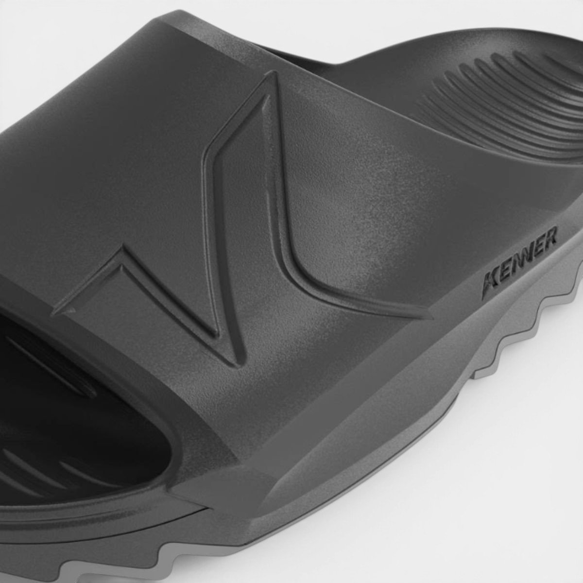 Chinelo Kenner Makho Slide Masculino - Preto e Cinza Cinza 4